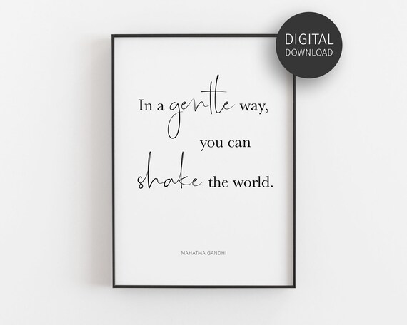 Gandhi Quote, Minimalist Activism Art Print