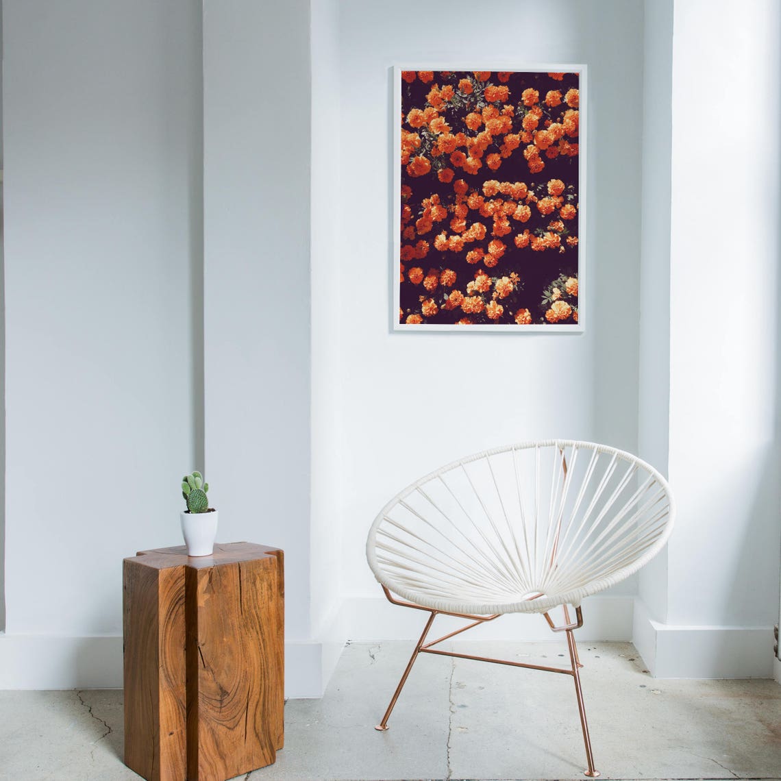 Dark Florals Botanical Wall Art Print, Bedroom Decor - Image 2
