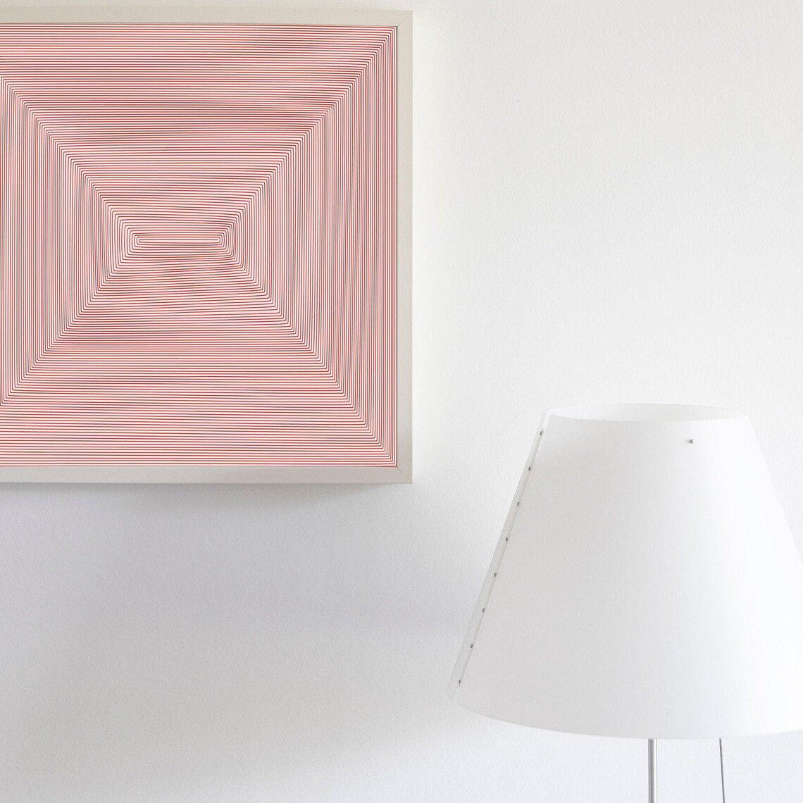 Abstract Line Art Print, Modern Red Wall Decor - Image 3
