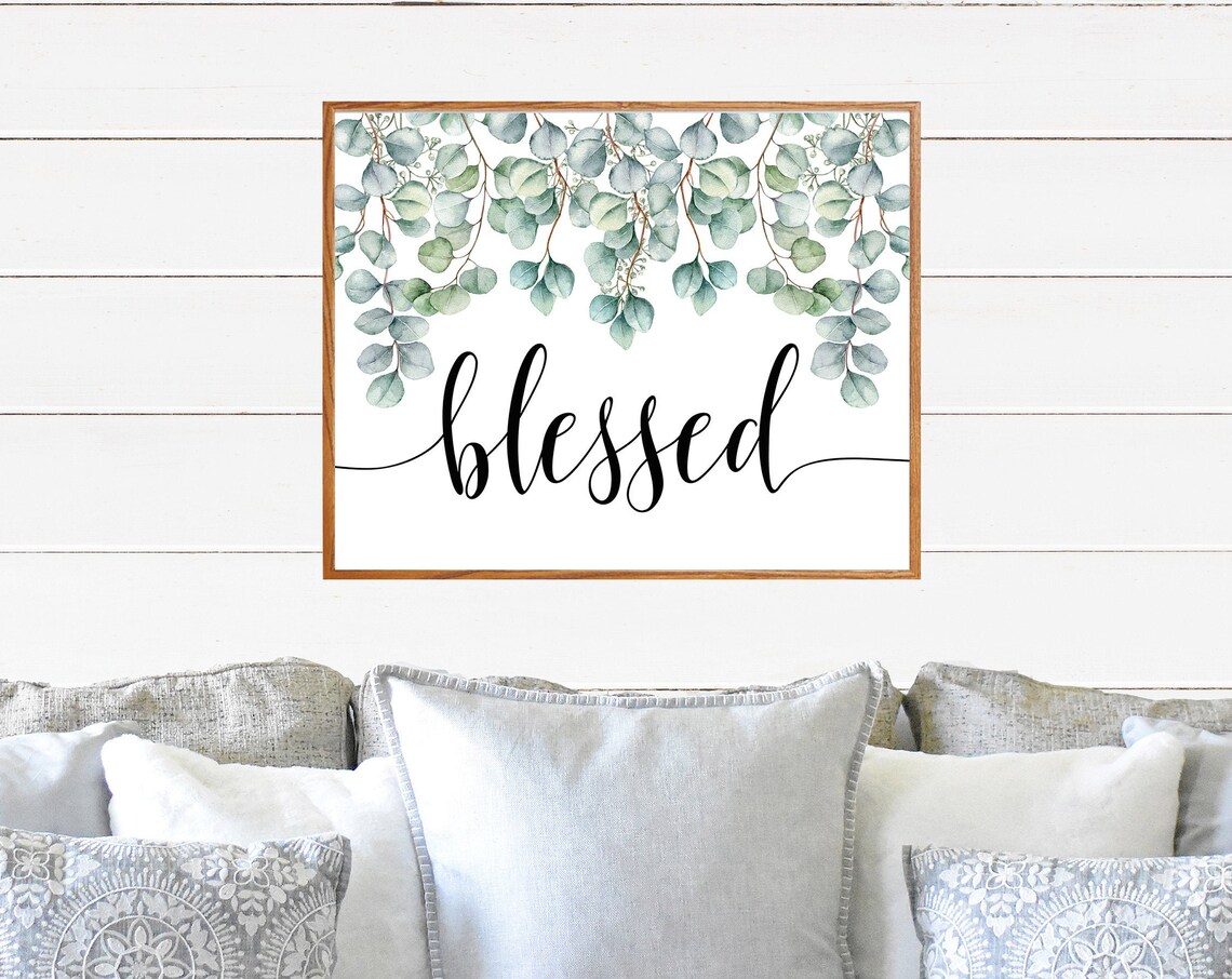 Blessed With Eucalyptus, Rustic Farmhouse Bath Decor