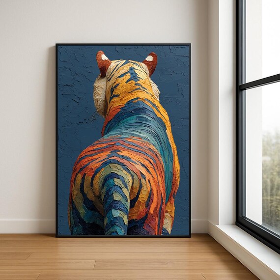 Colorful Tiger Wall Art Print High Resolution