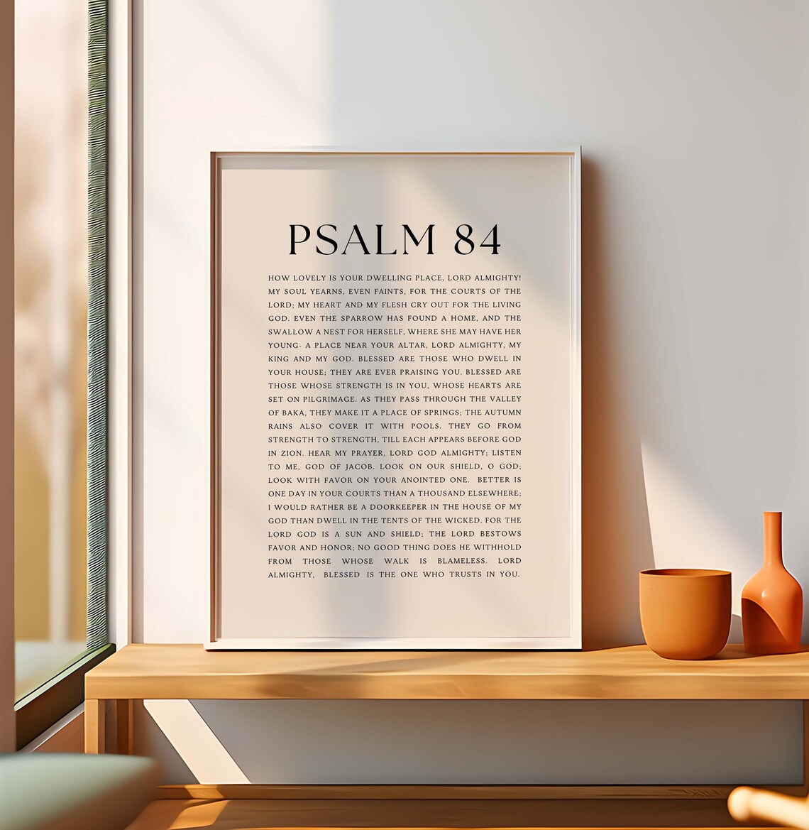 Psalm 84 Bible Verse, Christian Wall Art Print