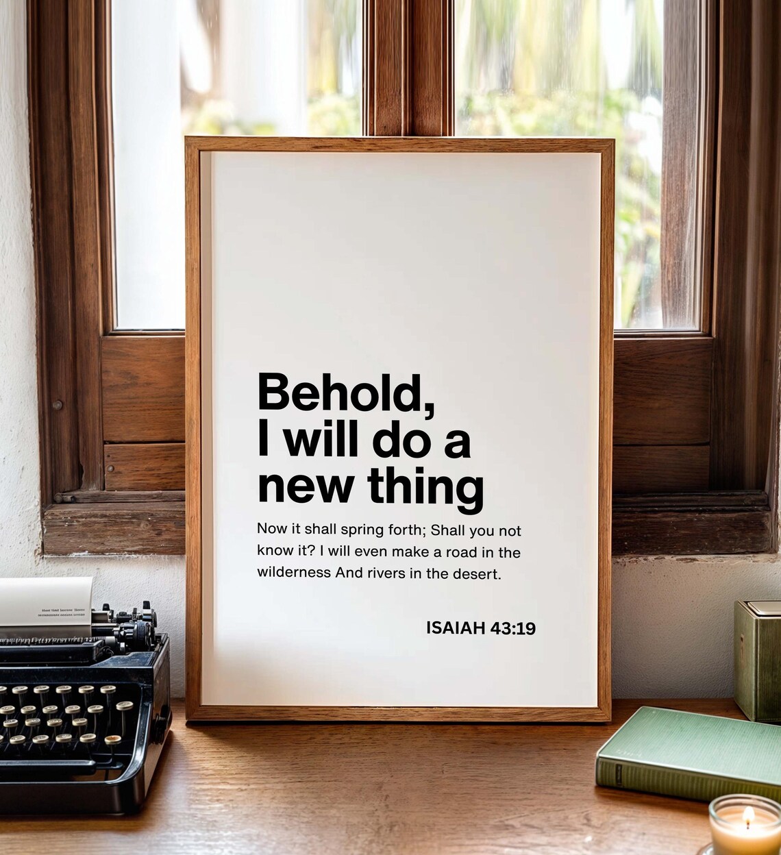 Isaiah 43:18-19 Bible Verse Wall Art Print