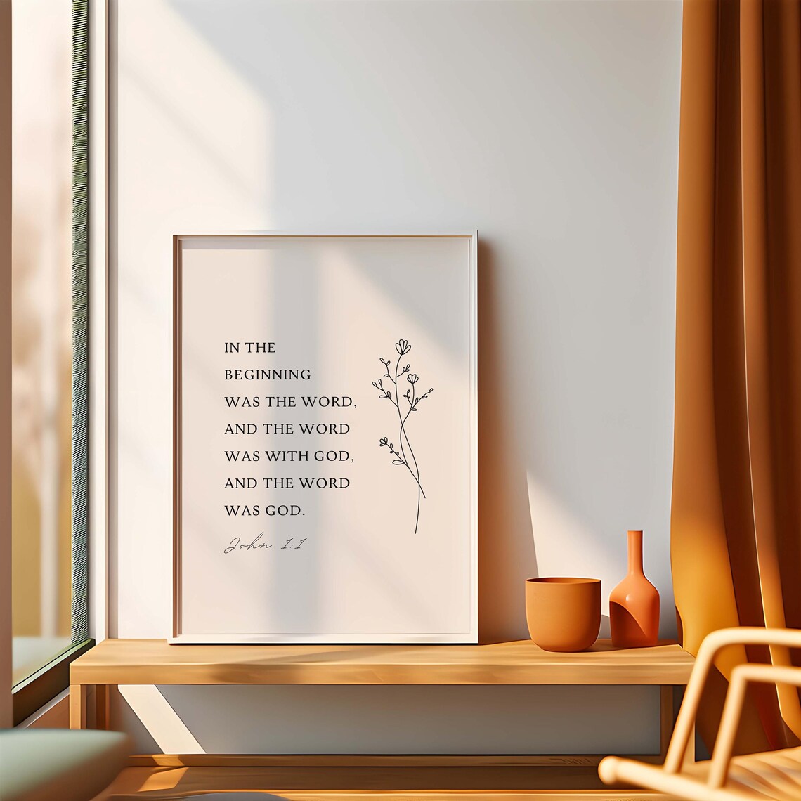 John 11 In The Beginning Was Word, Minimalist Poster