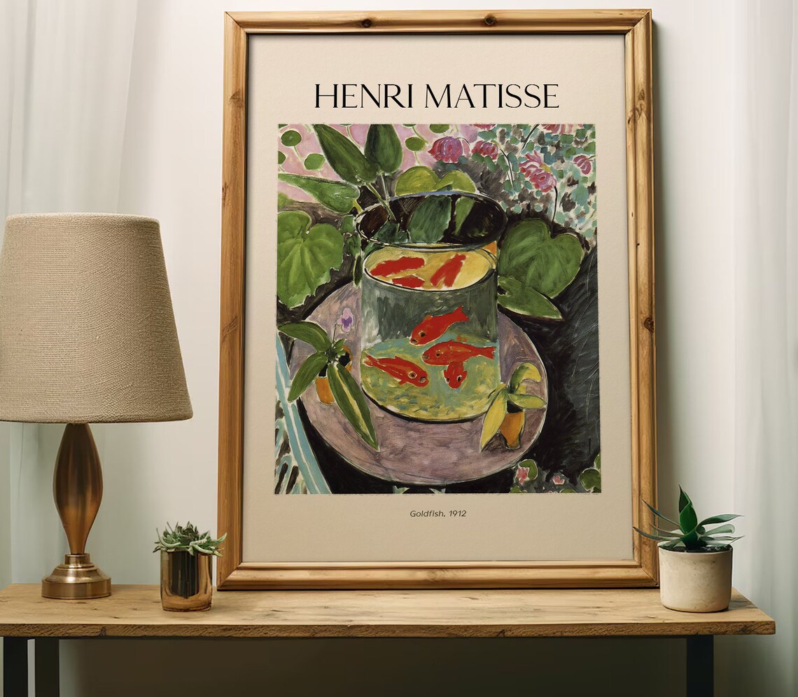 Henri Matisse Goldfish, Living Room Decor