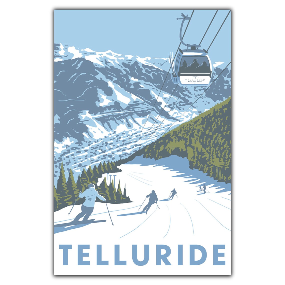 Telluride Ski Travel Poster