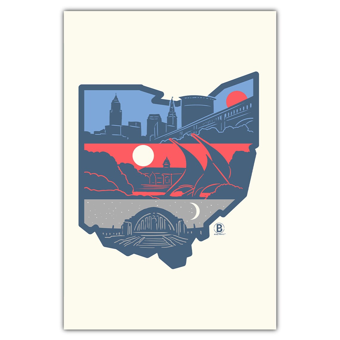 Layers Of Ohio Postcard Art Print