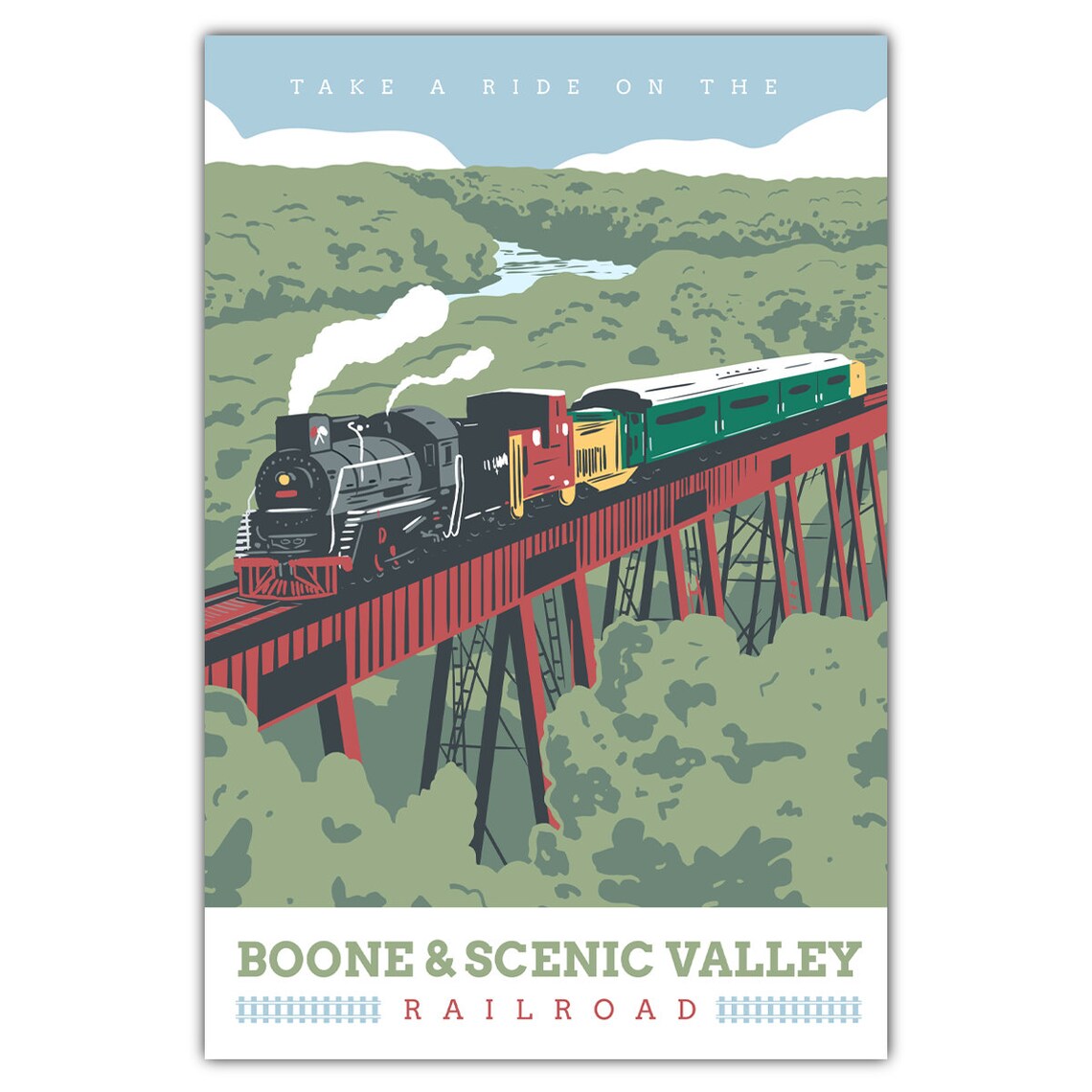 Boone And Scenic Valley Railroad Travel Poster