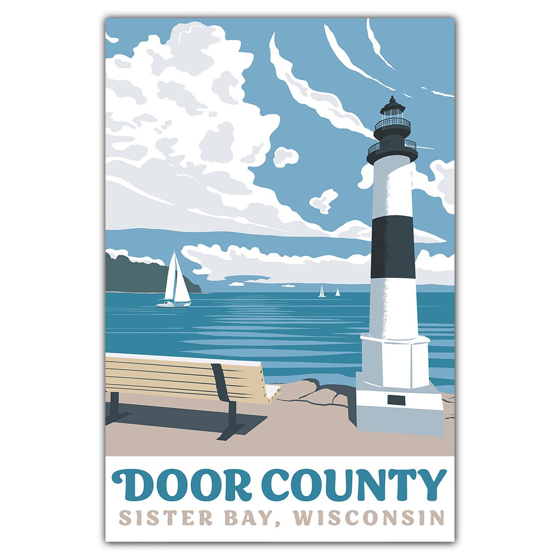 Door County Sister Bay Travel Poster