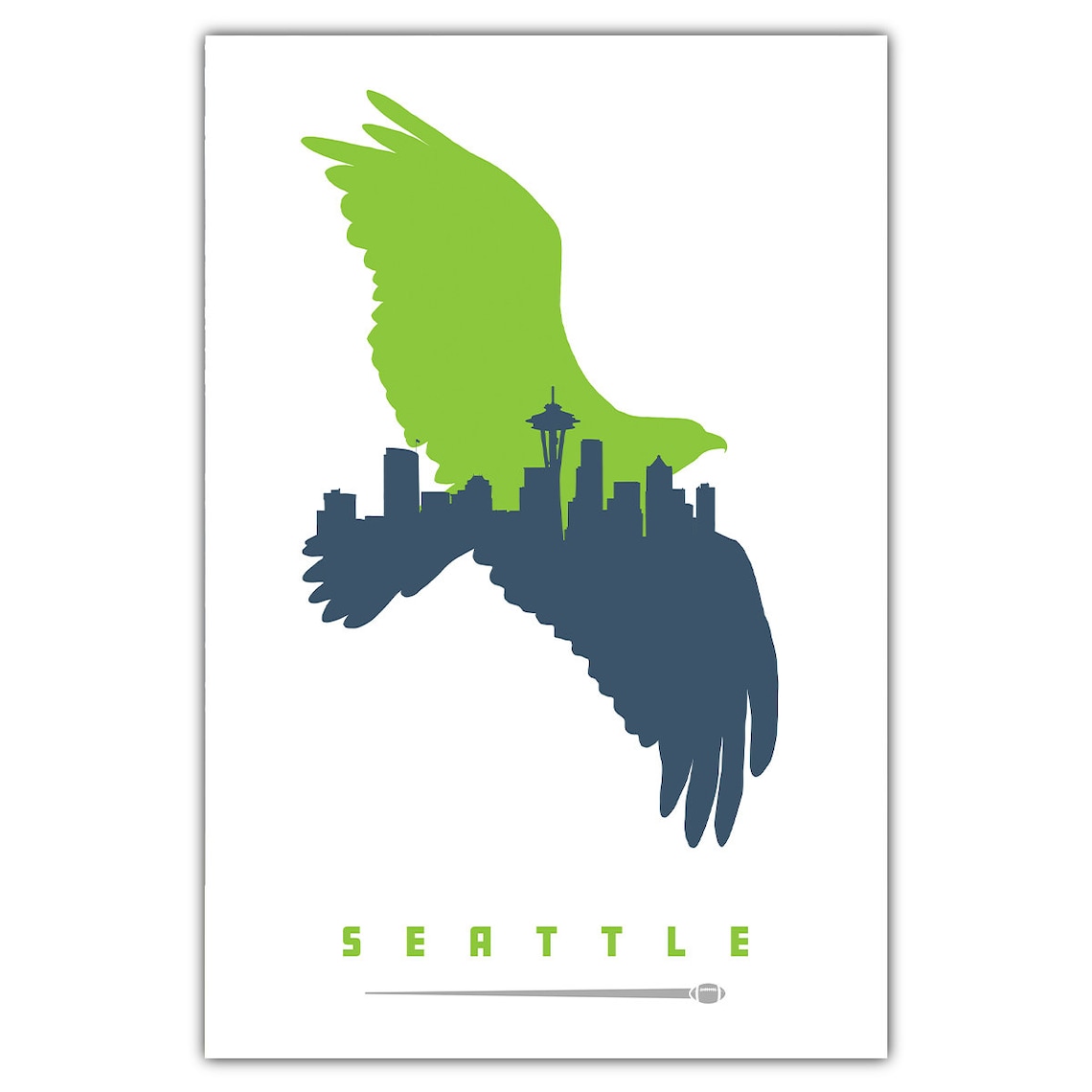 Seattle Football Postcard Art Print