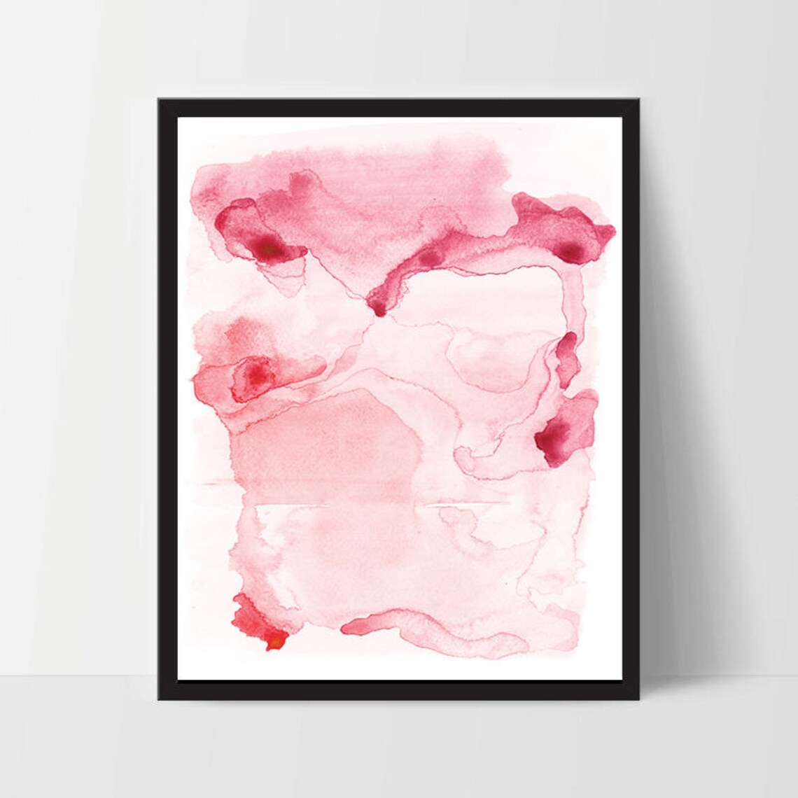 Pink Watercolor Wash Abstract Blush Rose Soft Romantic Art Print - Image 3