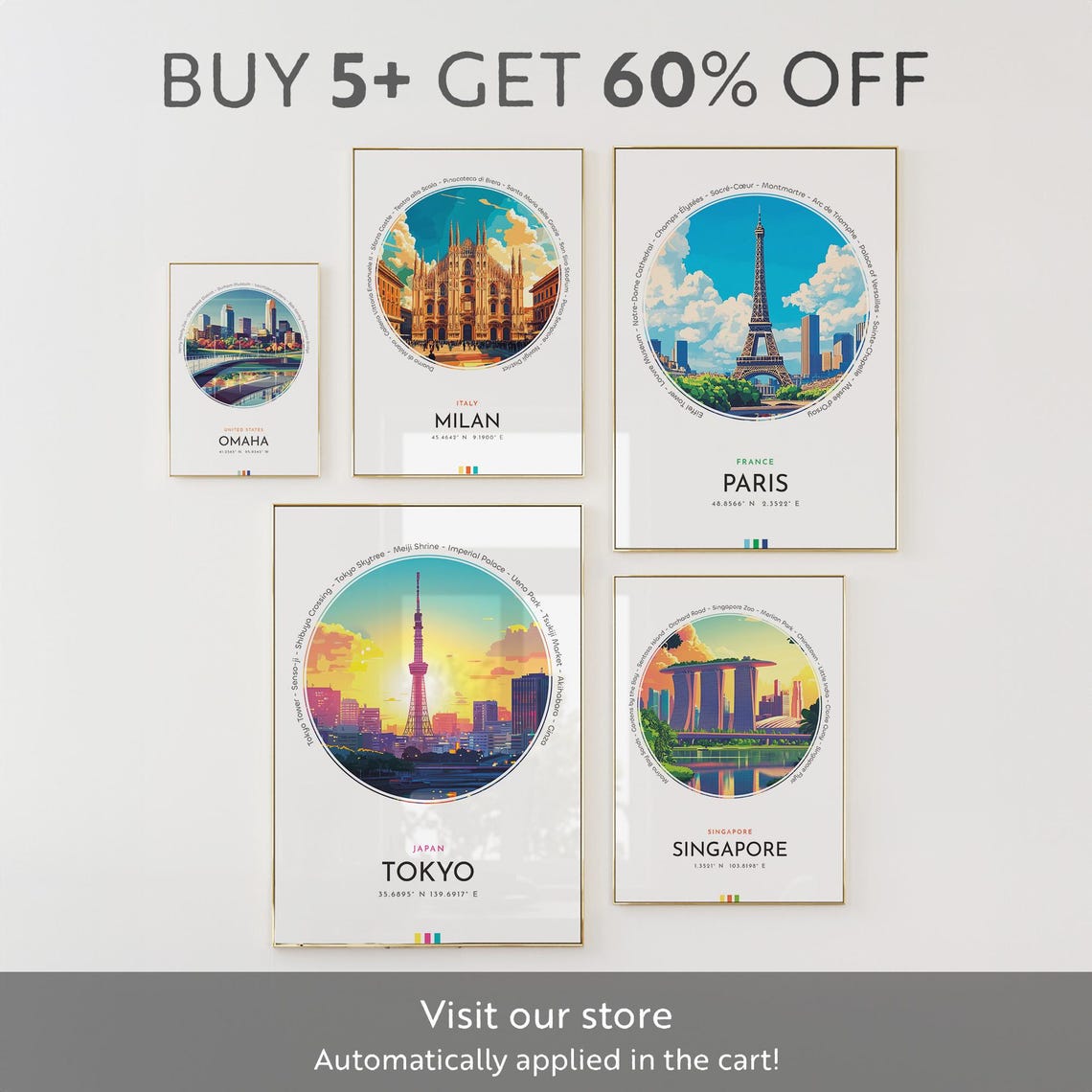 Omaha City Poster Nebraska Travel Print United States Wall Art Travel Gift Landscape City Art Wall Decor Birthday Gift - Image 2