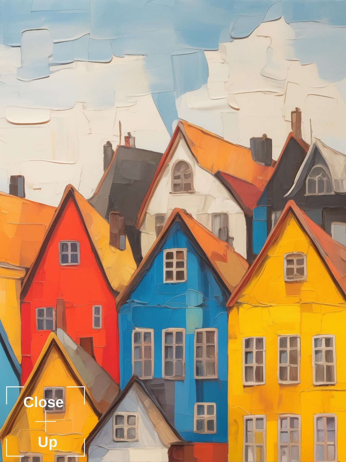 Colorful European Harbor Cityscape with Fishing Boats Poster - Image 2