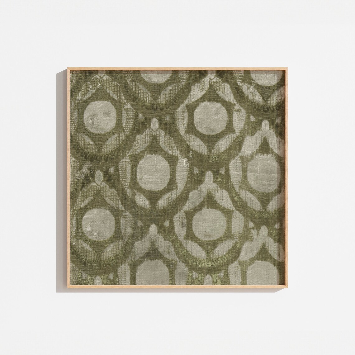Vintage Square Sage Green Floral Tapestry Art Print