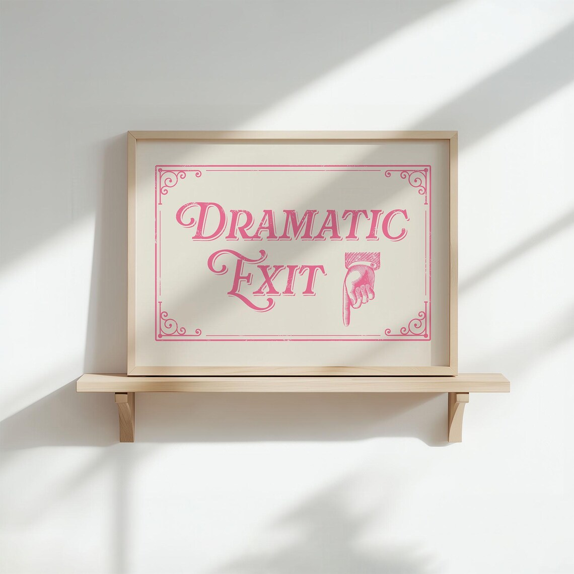 Dramatic Exit Funny Teen Girl Bedroom Poster