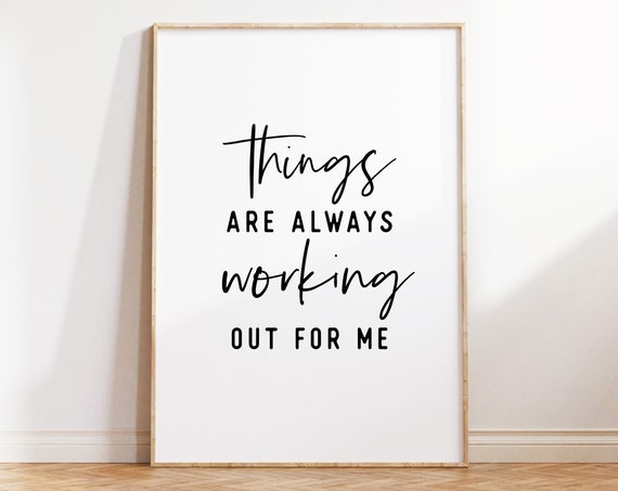 Printable Wall Art Manifestation Wall Art Positive Affirmation Quote Print Poster Inspirational Wall Decor