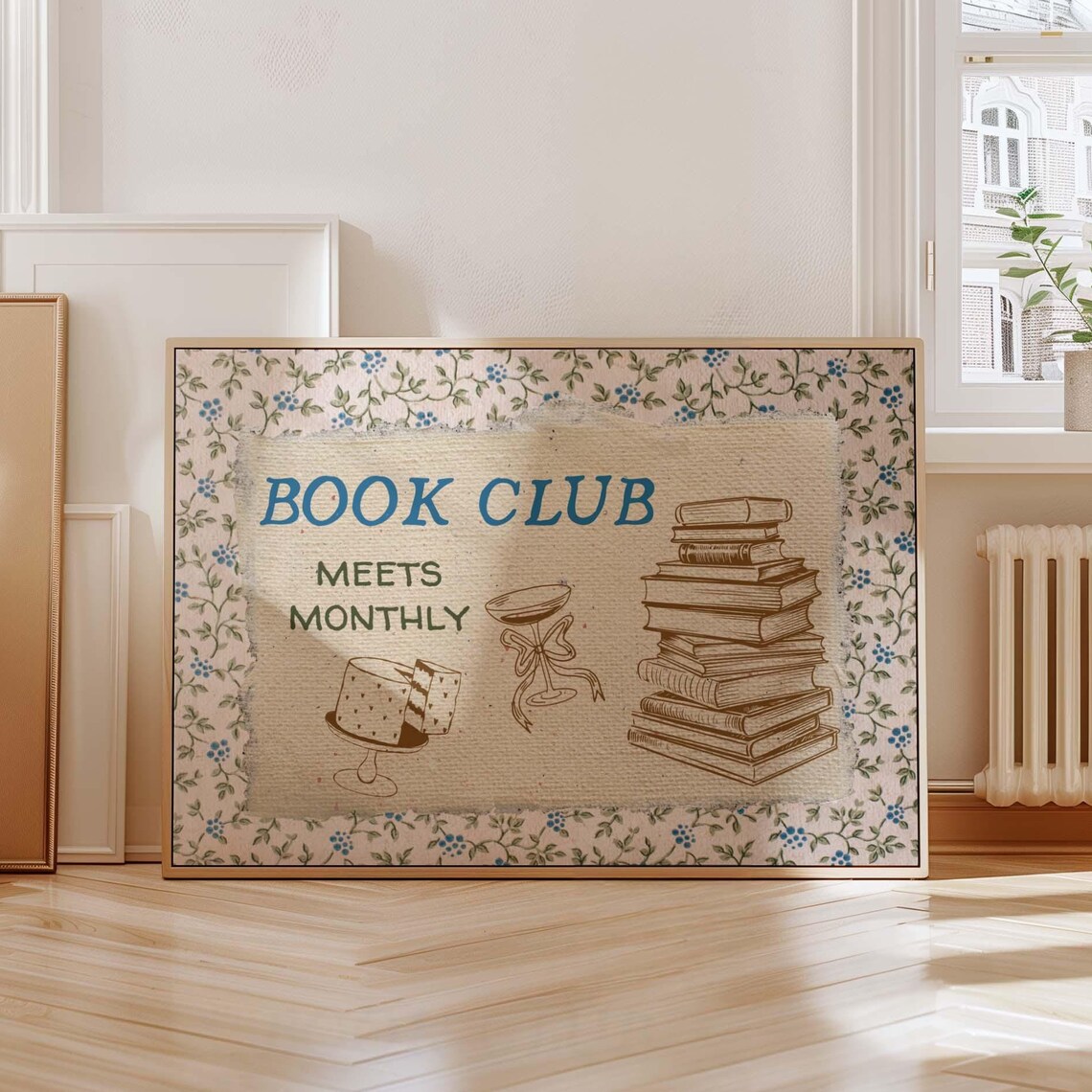 Book Club Prints, Cute Reading Lover Poster