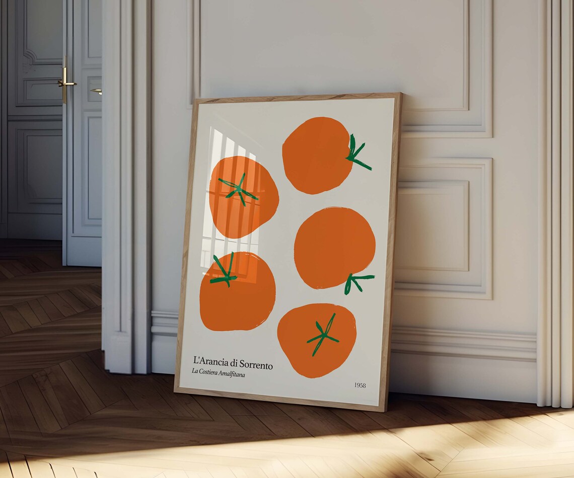 Orange Fruit Poster, Sorrento Kitchen Wall Art - Image 2