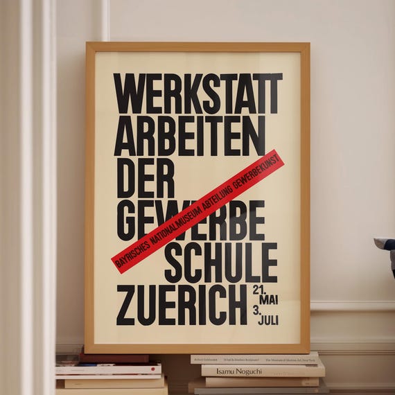 Graphic Design Poster Swiss Style Ernst Keller International Typographic Style Swiss Style Swiss Design Exhibition Poster Print