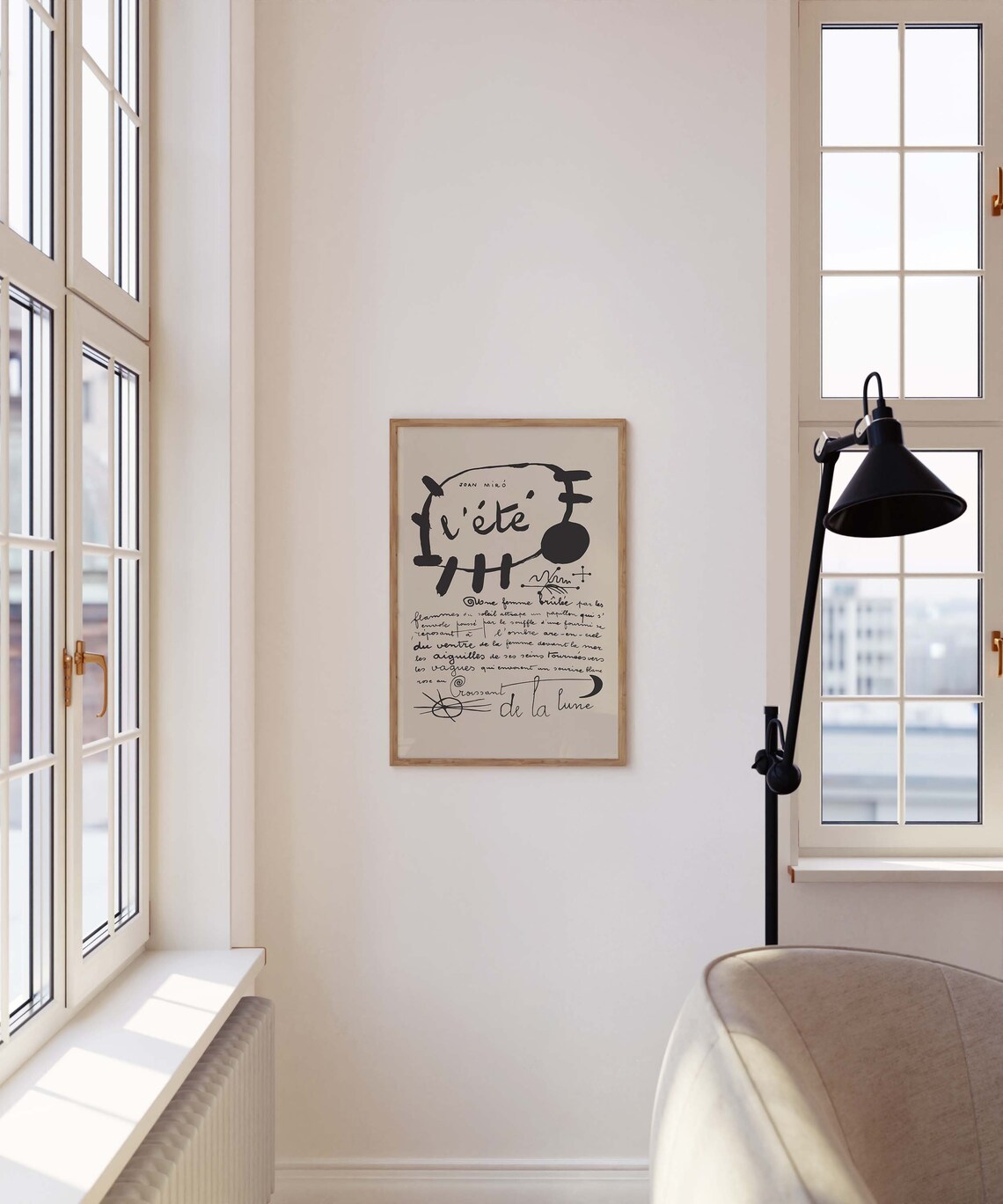Joan Miro L Ete Summer Handwritten French Poem Surrealist Art Poster - Image 2