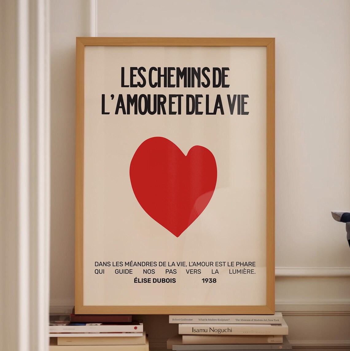 Les Chemins de l'Amour French Red Heart 1938 Exhibition Poster