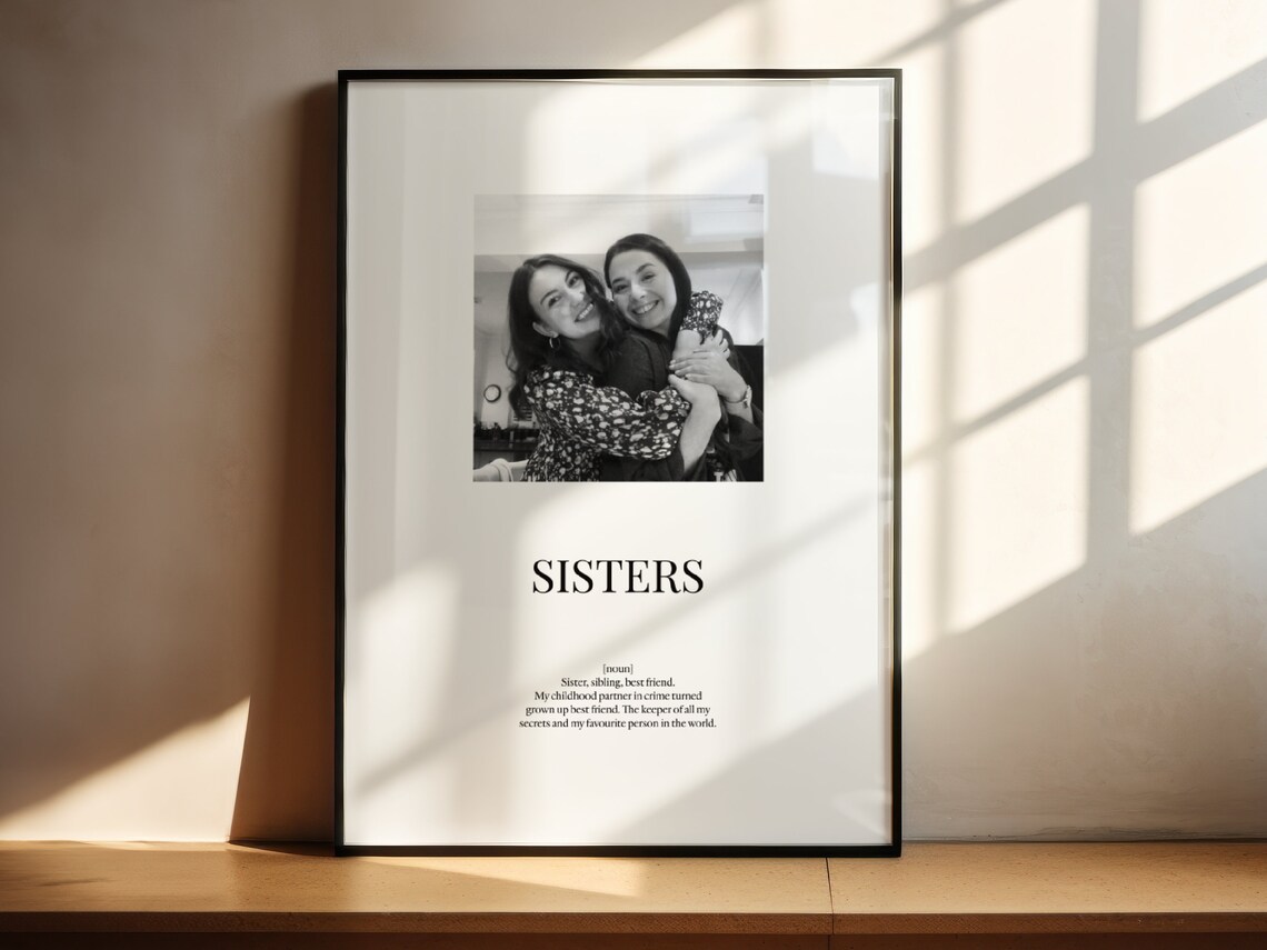 Personalised Sister Definition Art Print, Christmas Gift