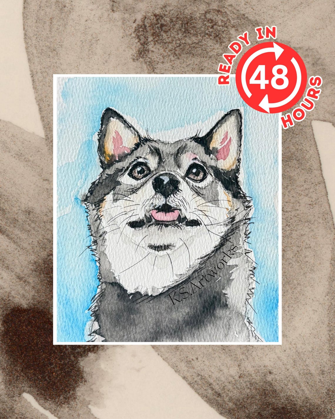 Custom Pet Painting Watercolor Pet Portrait From Photo Cat Watercolor Print Custom Dog Painting Original Artwork Dog Art Wall Art