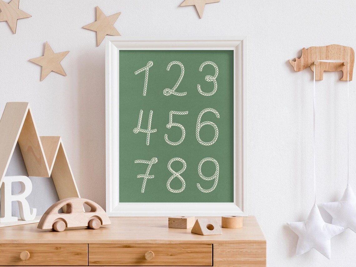 Whimsical Counting Numbers Poster, Cute Cowboy Style - Image 4