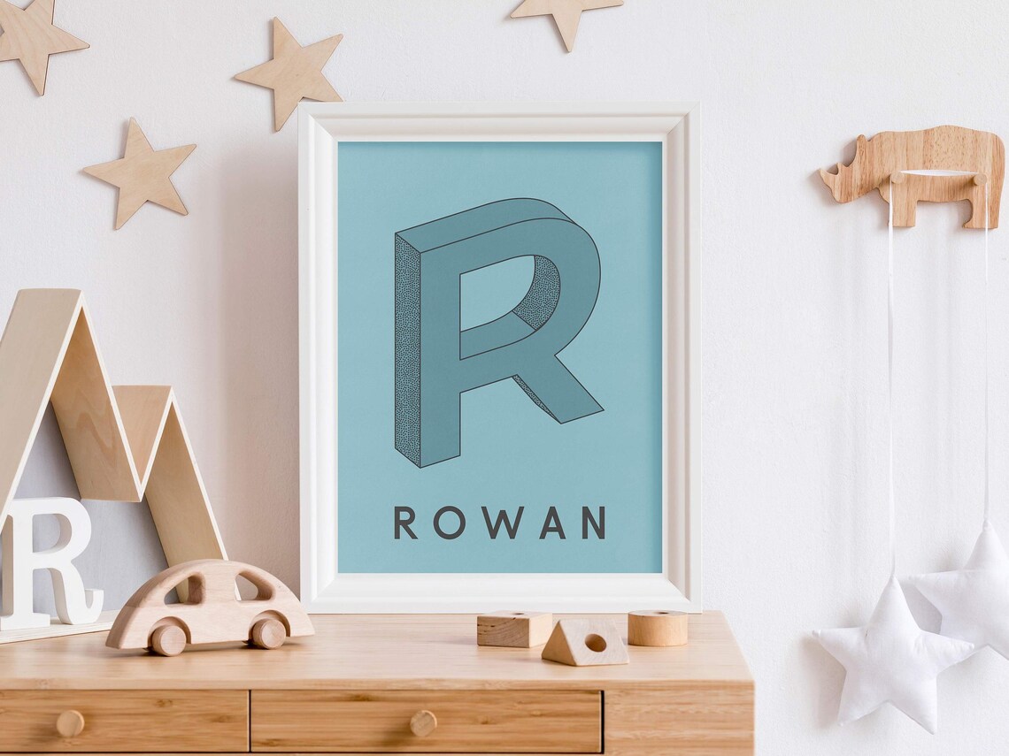 Custom Kids Personalized Name Poster, Nursery Decor - Image 3