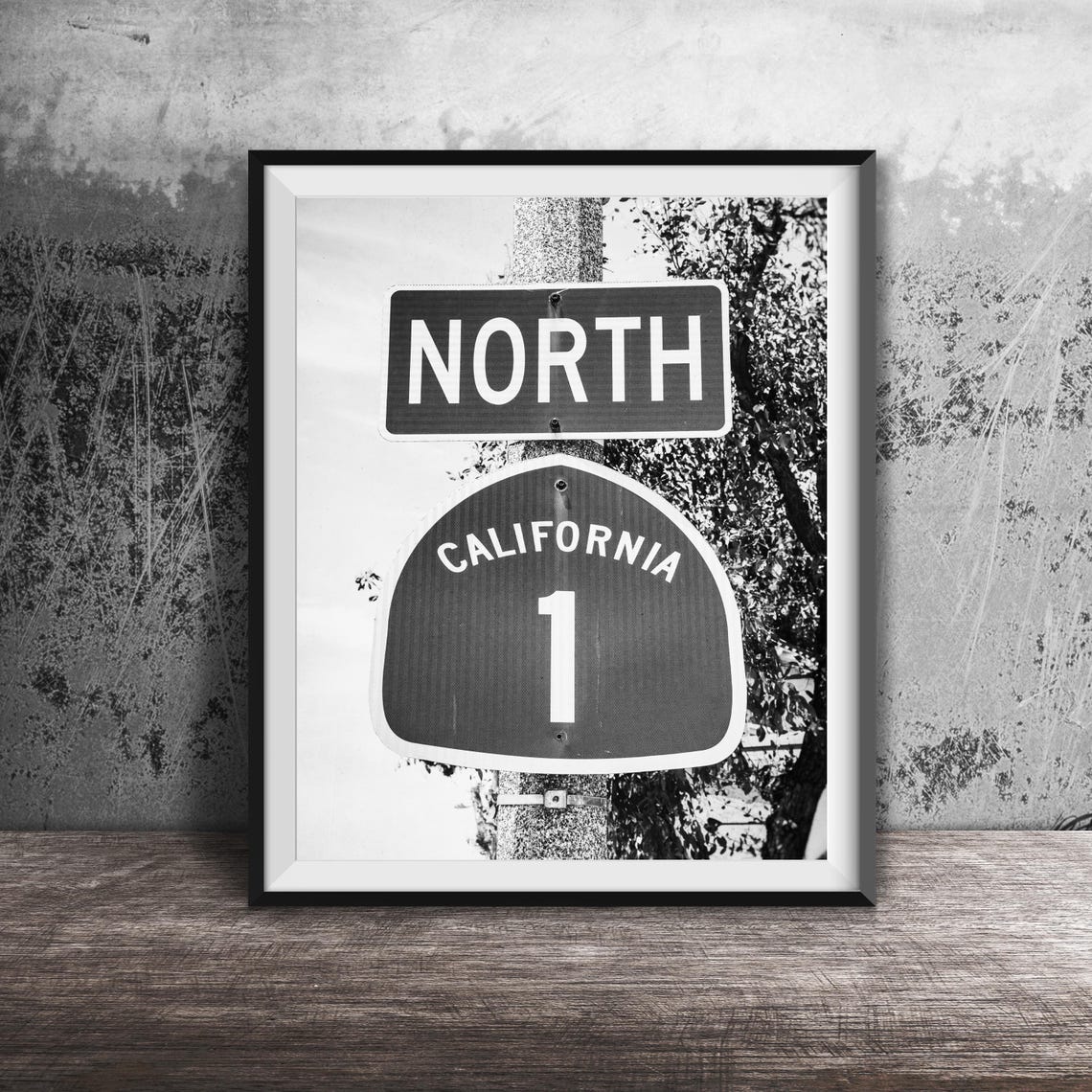 California Highway 1 North Pacific Coast Highway Road Sign Poster - Image 2