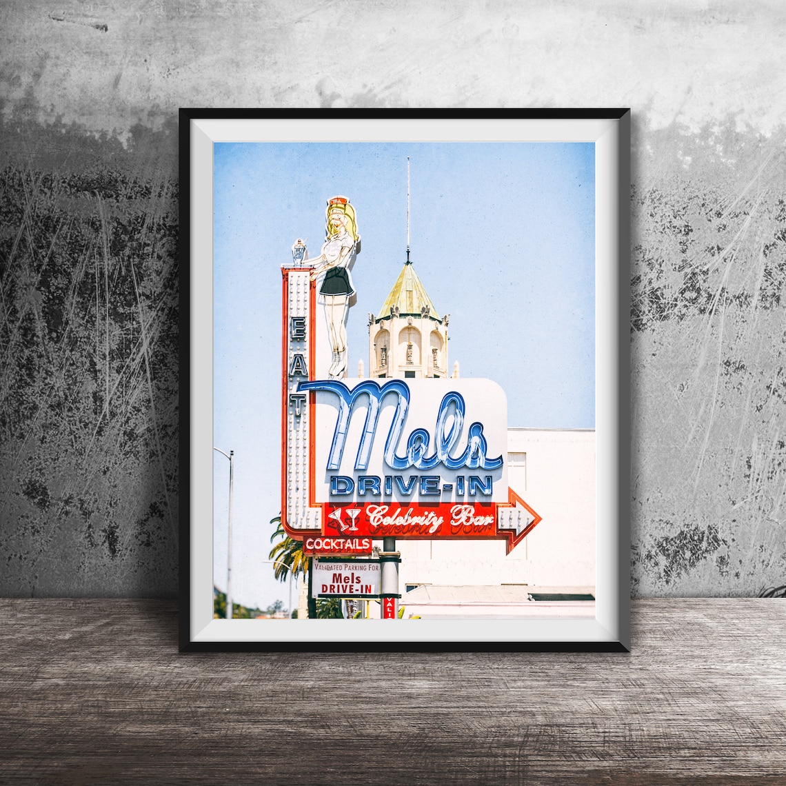 Mels Drive-In Hollywood California Travel Poster