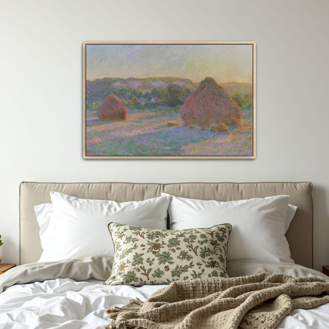 Claude Monet Haystacks In A Field At Golden Sunset Glow Poster - Image 4