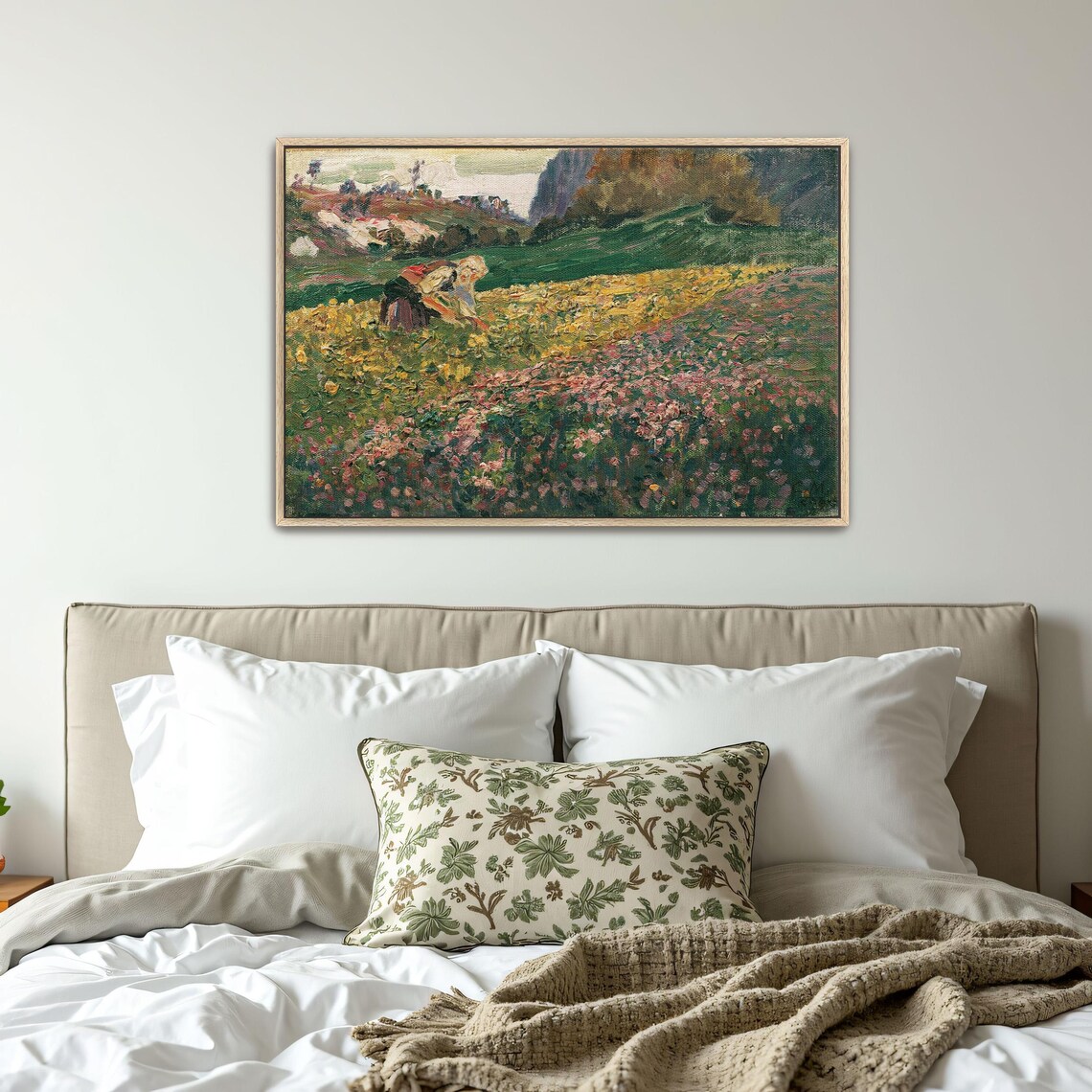 Woman Harvesting in Wildflower Field Impressionist Art Poster - Image 5
