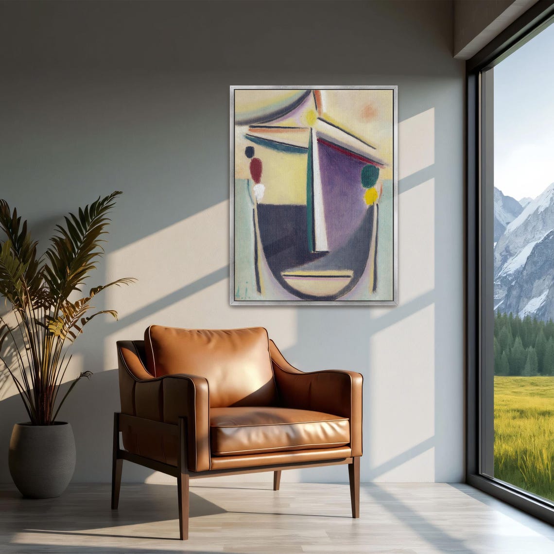 Alexej von Jawlensky Abstract Head Pastel Geometric Portrait Poster - Image 2
