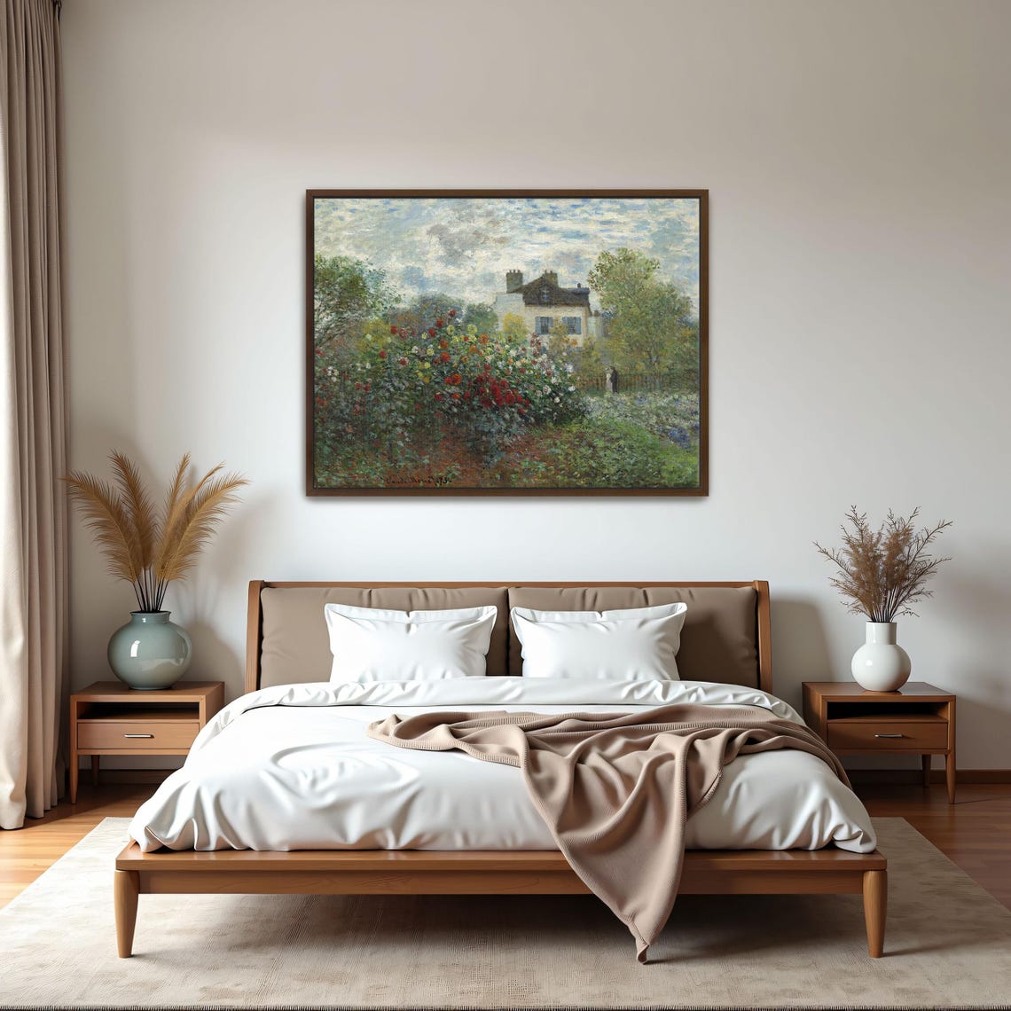 Claude Monet 1873 Garden With Dahlias Impressionist Art Poster - Image 5
