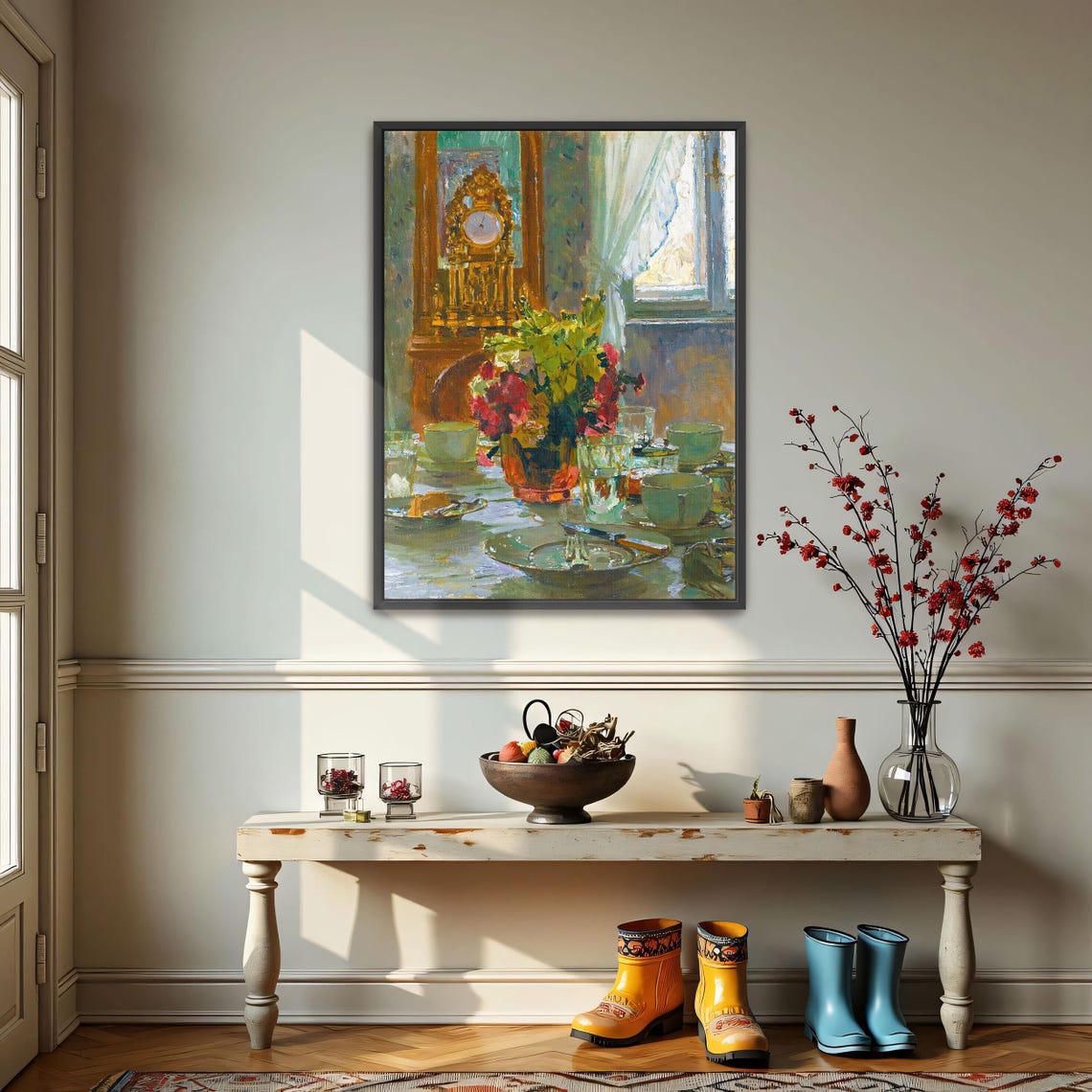 Impressionist Breakfast Table Flowers Vintage Kitchen Art Poster - Image 4