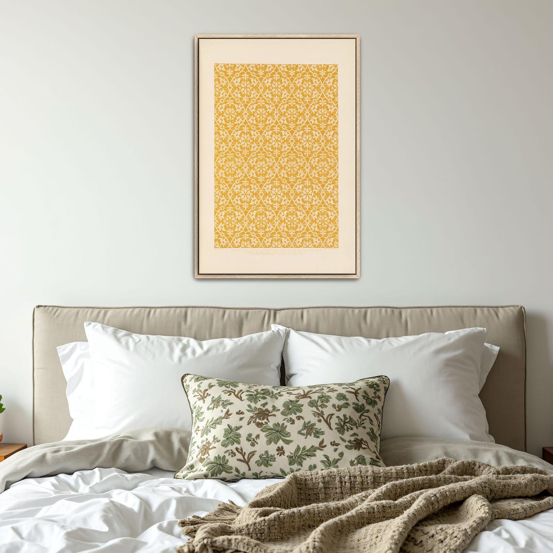 Gold Floral Brocade Pattern from 15th Century Venetian Painting Poster - Image 4