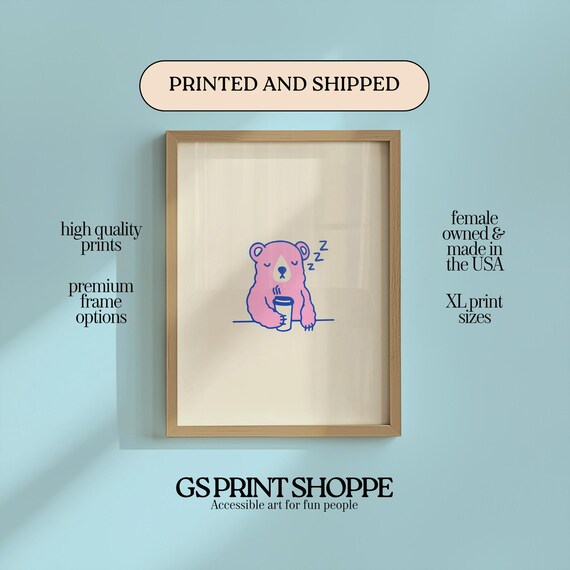 Good Morning Bear Vertical Art Print