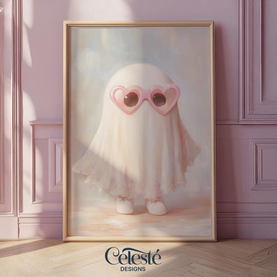 Cute Print Halloween Decor Girly Pink Trendy Wall Art