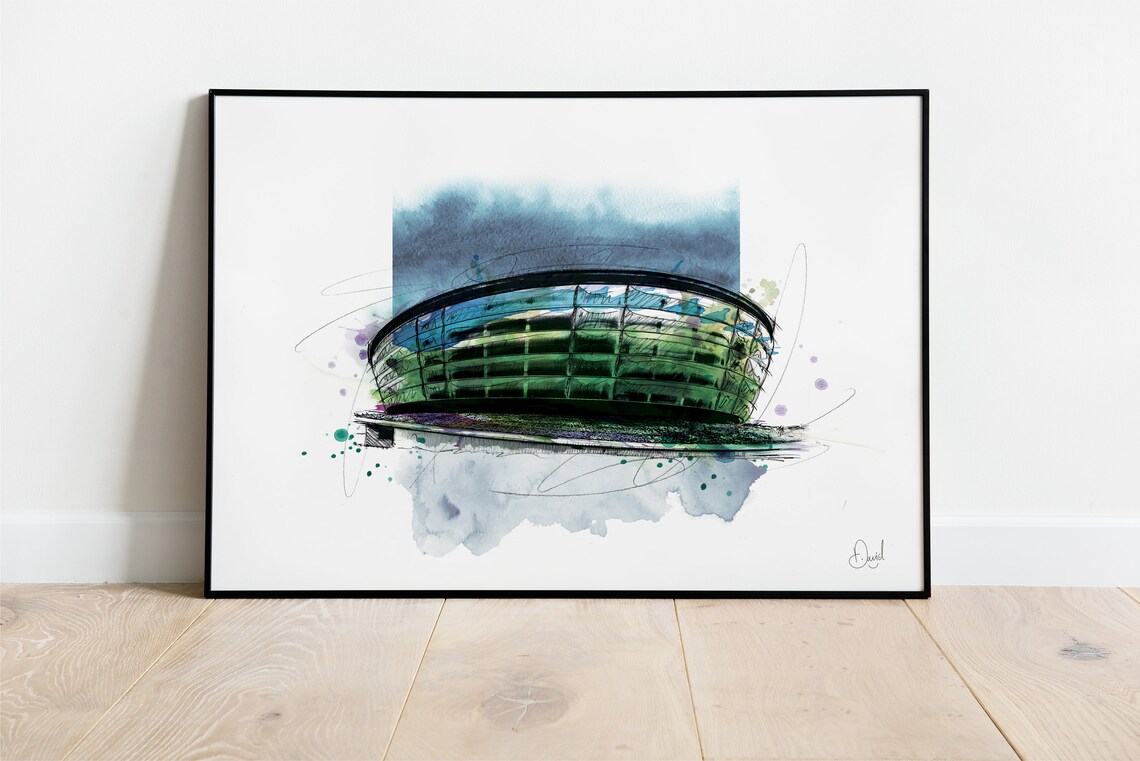 Glasgow Sec Hydro Travel Poster, Scotland City Print