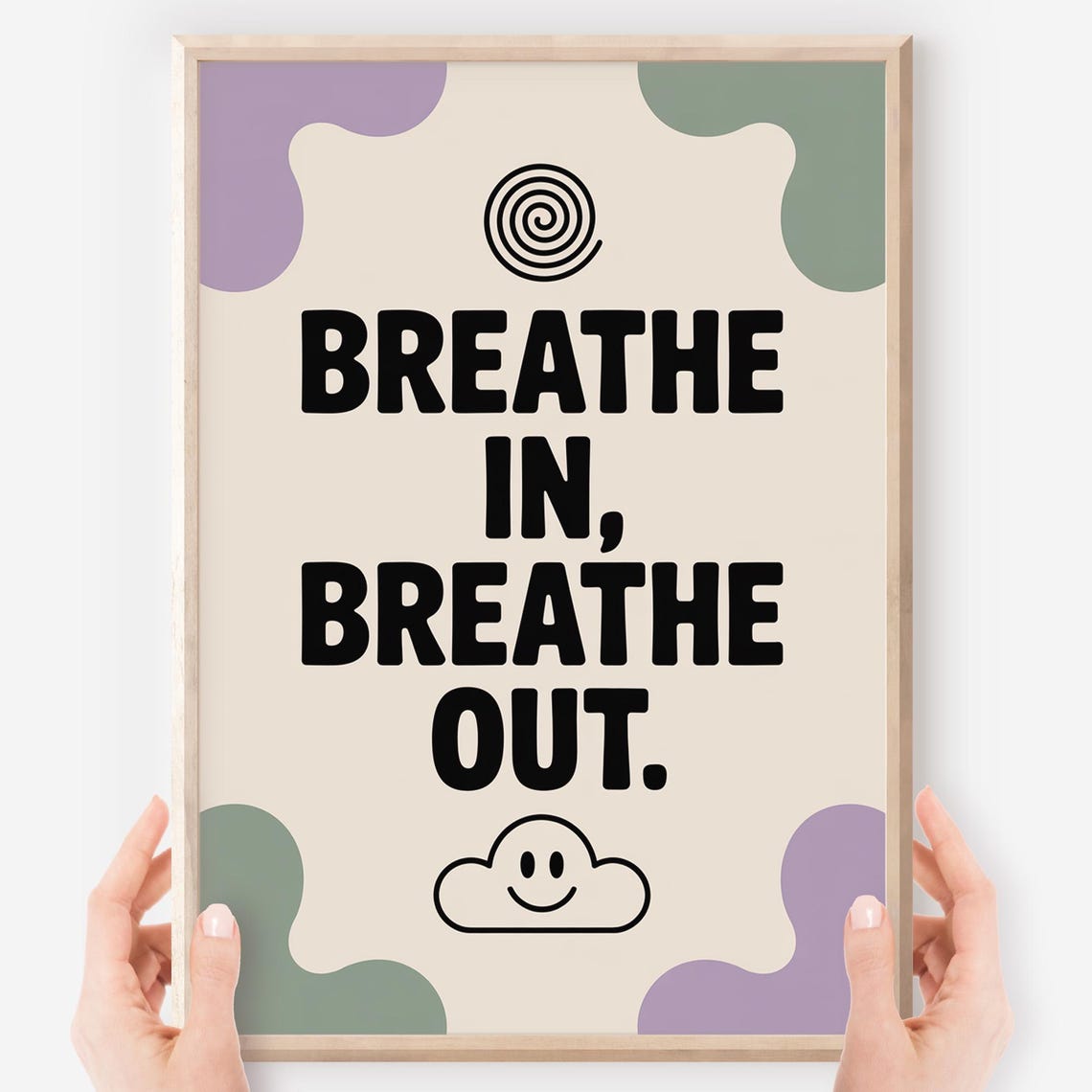 Breathe In Breathe Out Mindfulness Calm Down Corner Classroom Poster