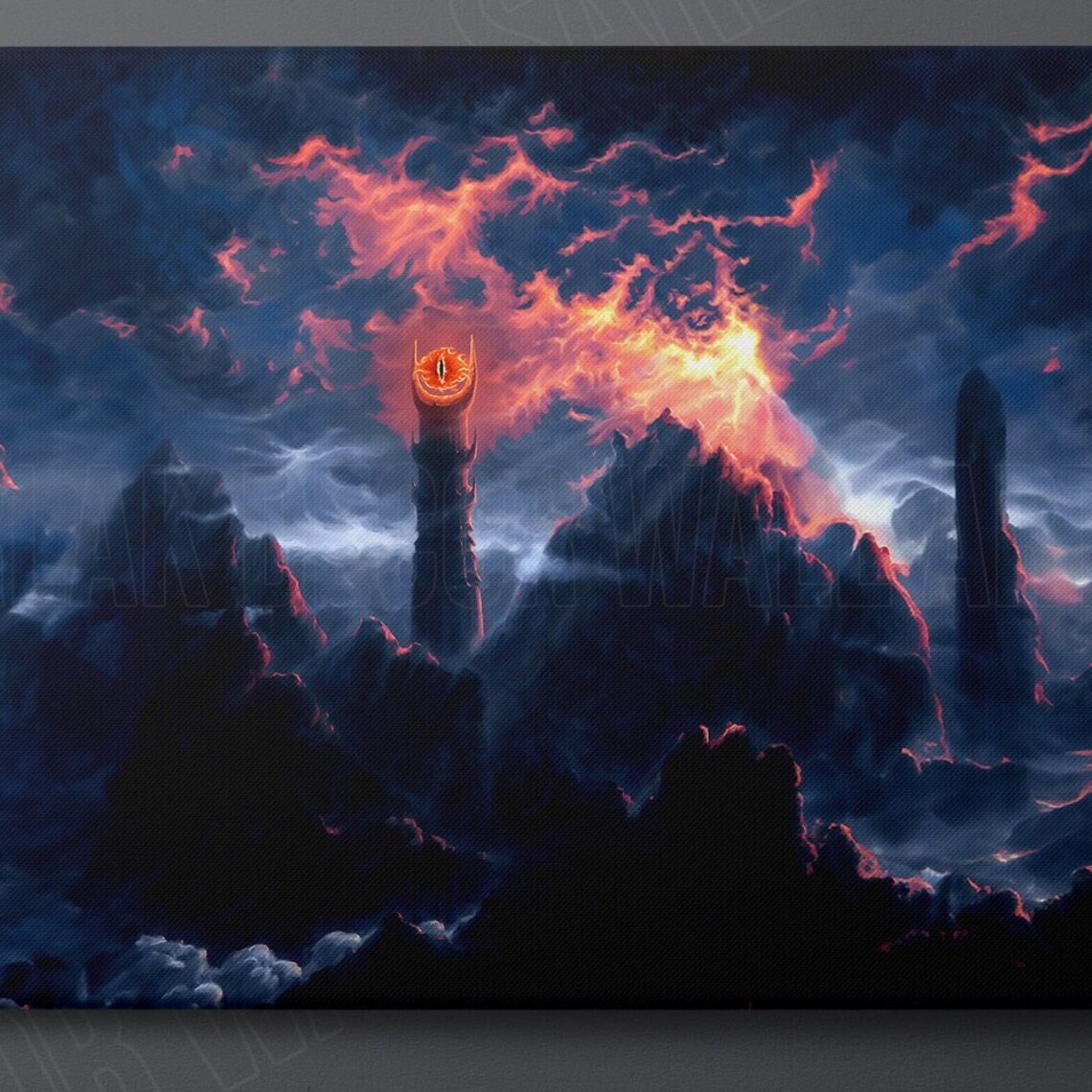 Mordor Sauron Barad-Dur Eye Tower Art Print