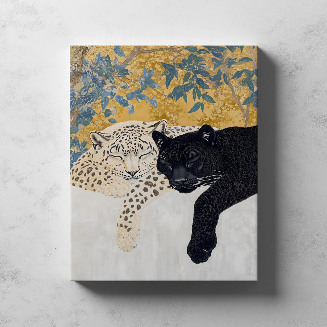 Quiet Companions Ukiyo-e Snow Leopards Art Print - Image 2