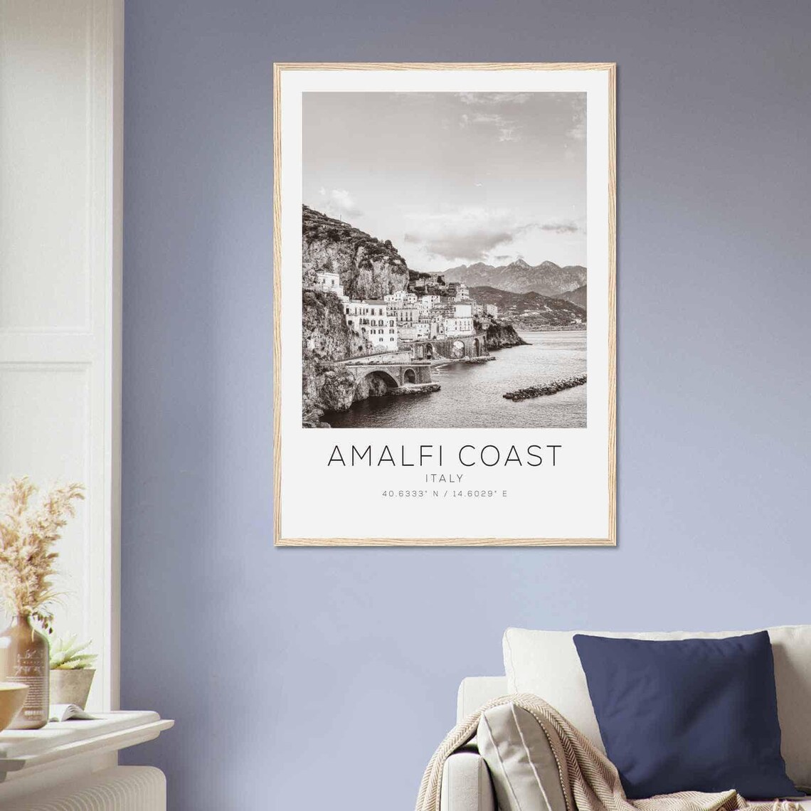 Amalfi Coast Italy Travel Photo Poster Bw Amalfi Coast Travel Print Minimalist Travel Poster Print Ds2 - Image 2