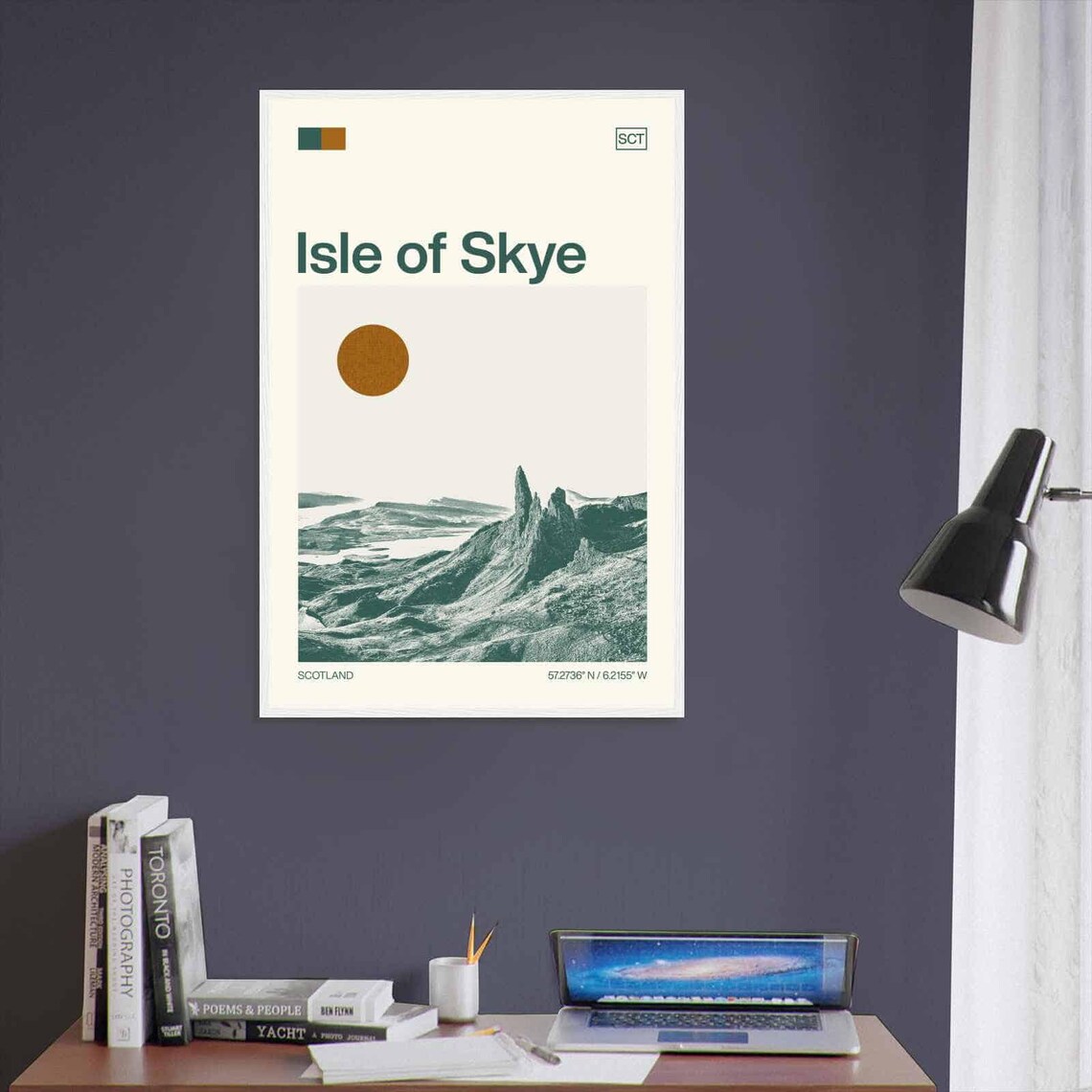 Isle Of Skye Scotland Old Man Of Storr Rock Pinnacles Duotone Poster - Image 3