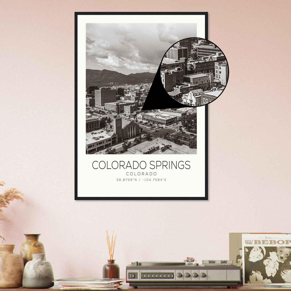 Colorado Springs Colorado Photo Travel Poster Colorado Springs Colorado Travel Print Minimalist Travel Print - Image 4