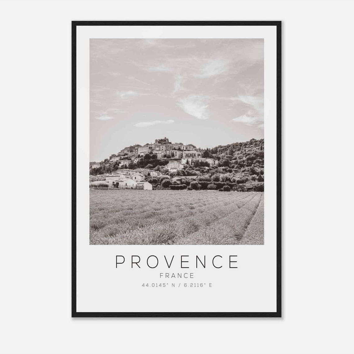Provence France Travel Photo Poster Bw Provence Travel Print Minimalist Travel Poster Print