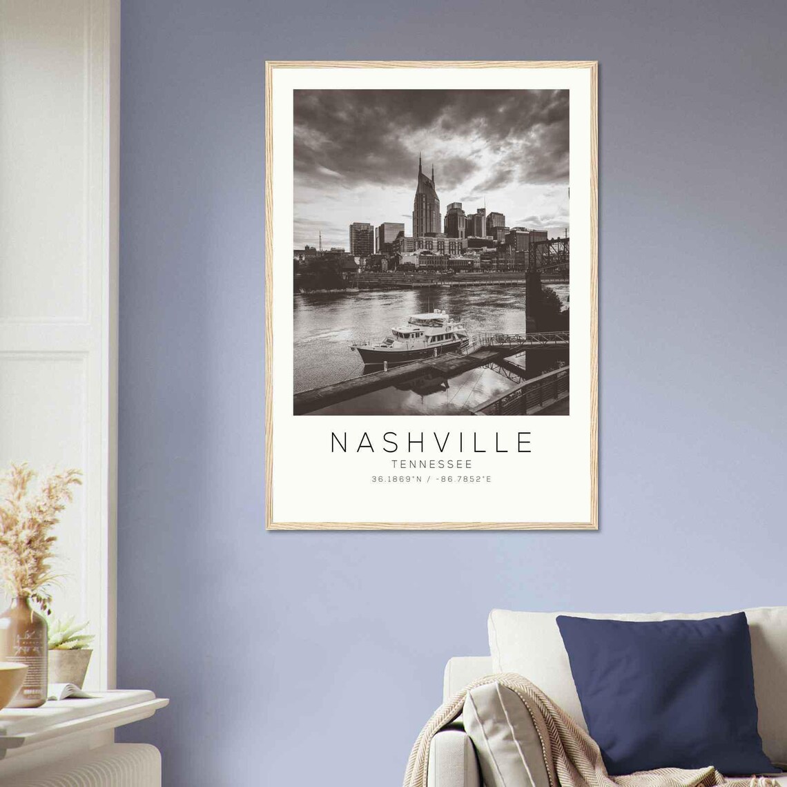 Nashville Tennessee Minimalist Travel Poster Print - Image 2