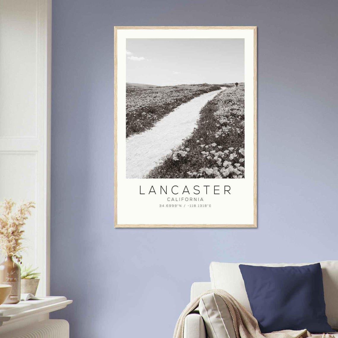 Lancaster California Wildflower Poppy Field Road Photo Poster - Image 2