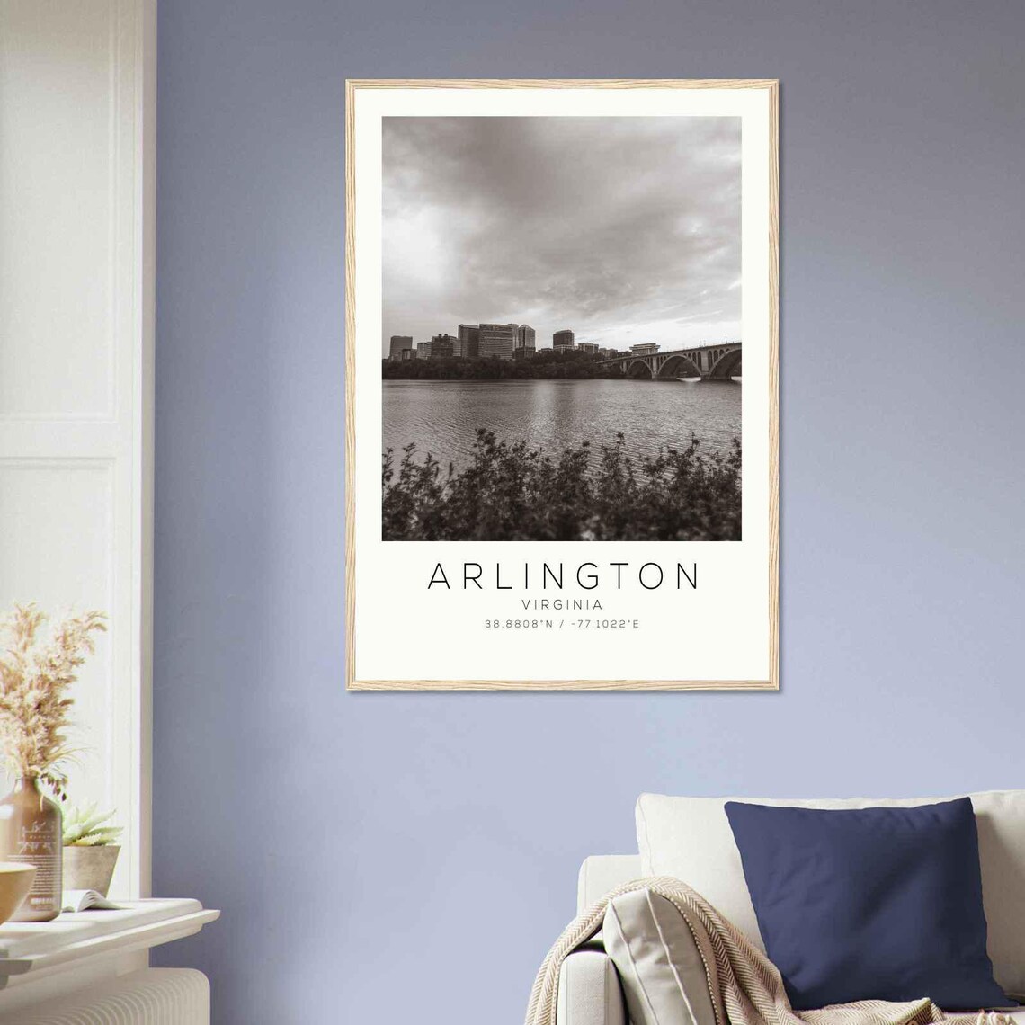 Arlington Virginia Minimalist Travel Poster, Travel Print - Image 2